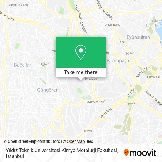 Yıldız Teknik Üniversitesi Kimya Metalurji Fakültesi map