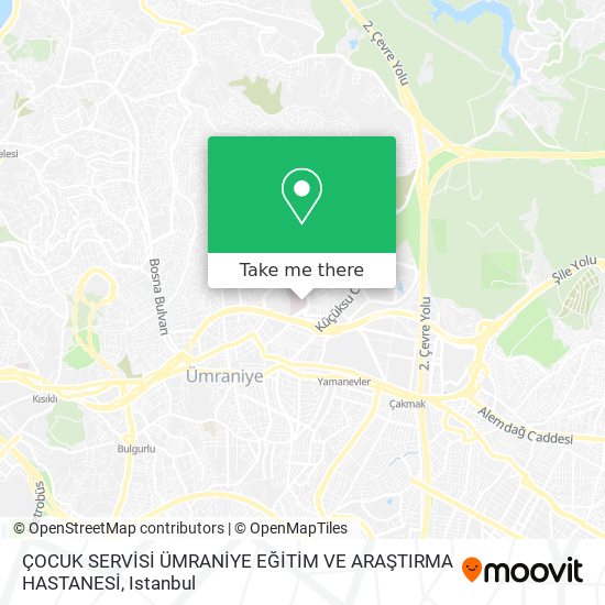 ÇOCUK SERVİSİ ÜMRANİYE EĞİTİM VE ARAŞTIRMA HASTANESİ map