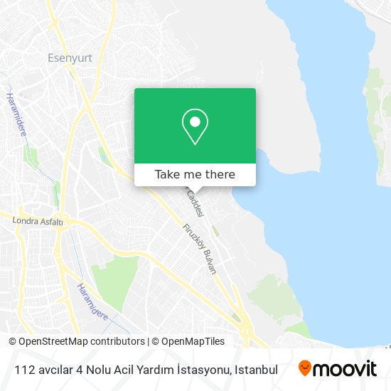 112 avcılar 4 Nolu Acil Yardım İstasyonu map