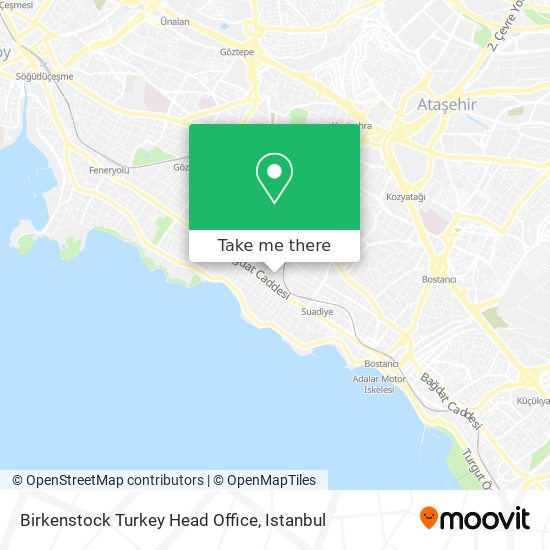 Fjendtlig myg Hængsel How to get to Birkenstock Turkey Head Office in Suadiye, Kadıköy by Bus,  Train, Metro, Ferry, Cable Car or Tram?