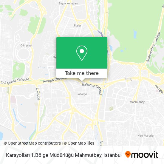 Karayolları 1.Bölge Müdürlüğü Mahmutbey map