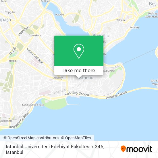 Istanbul Universitesi Edebiyat Fakultesi / 345 map