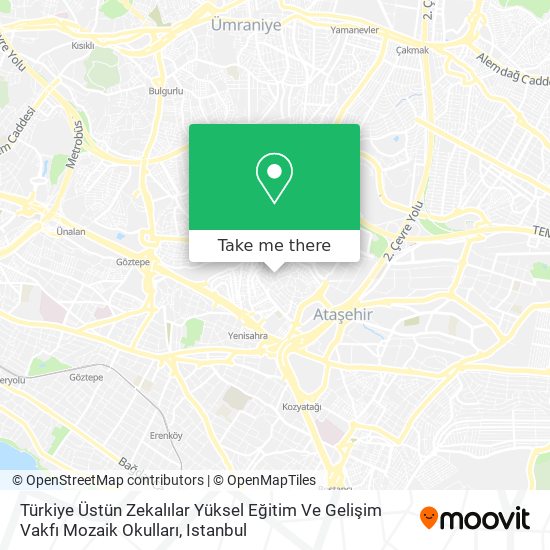 Türkiye Üstün Zekalılar Yüksel Eğitim Ve Gelişim Vakfı Mozaik Okulları map