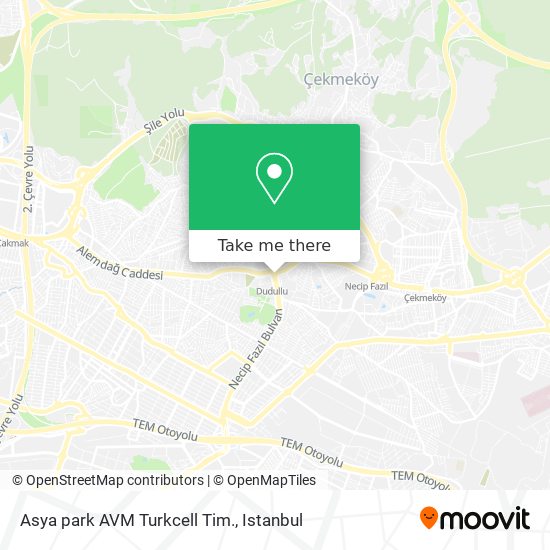 Asya park AVM Turkcell Tim. map