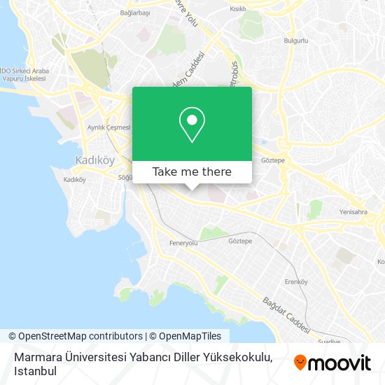 Marmara Üniversitesi Yabancı Diller Yüksekokulu map