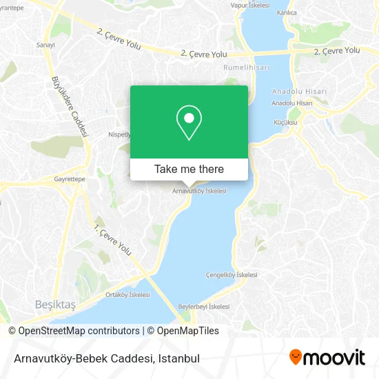 Arnavutköy-Bebek Caddesi map