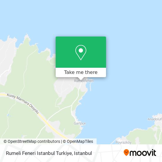 Rumeli Feneri Istanbul Turkiye map