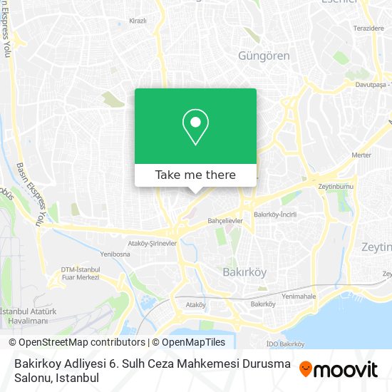Bakirkoy Adliyesi 6. Sulh Ceza Mahkemesi Durusma Salonu map