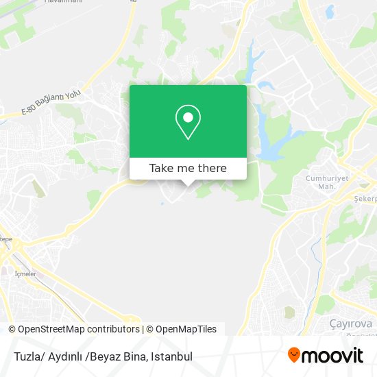 Tuzla/ Aydınlı /Beyaz Bina map