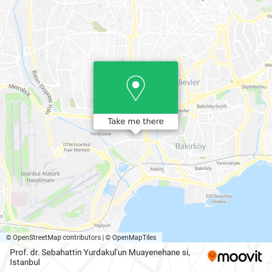 Prof. dr.  Sebahattin Yurdakul'un Muayenehane si map