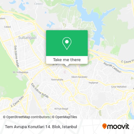 Tem Avrupa Konutlari 14. Blok map