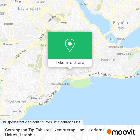 Cerrahpaşa Tıp Fakültesi Kemoterapi İlaç Hazırlama Ünitesi map
