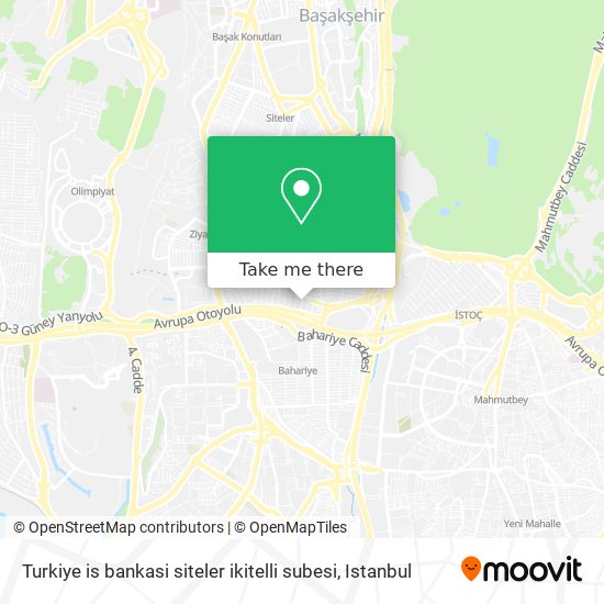 Turkiye is bankasi siteler ikitelli subesi map