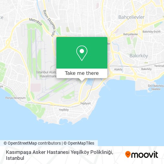 Kasımpaşa Asker Hastanesi Yeşilköy Polikliniği map