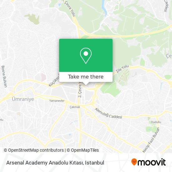 Arsenal Academy Anadolu Kıtası map