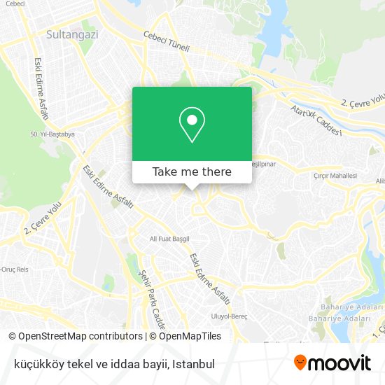 küçükköy tekel ve iddaa bayii map