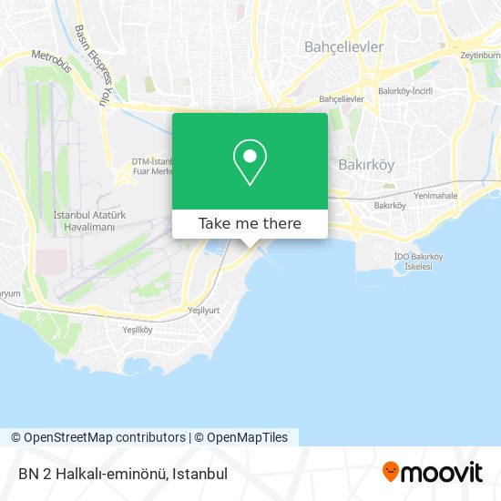 BN 2 Halkalı-eminönü map