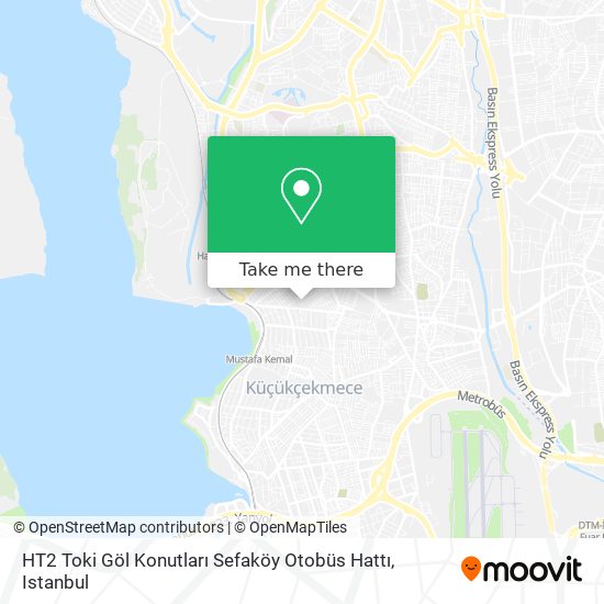 HT2 Toki Göl Konutları Sefaköy Otobüs Hattı map