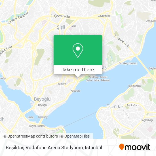 Beşiktaş Vodafone Arena Stadyumu map