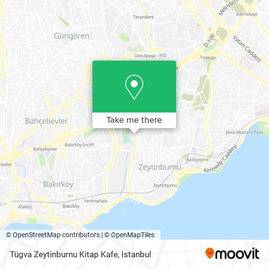 Tügva Zeytinburnu Kitap Kafe map
