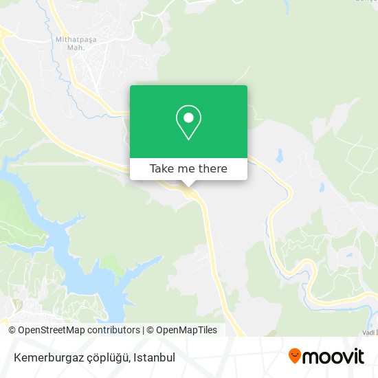 Kemerburgaz çöplüğü map