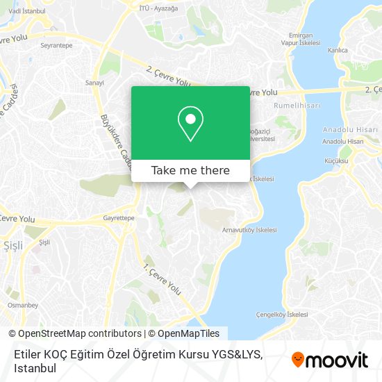 Etiler KOÇ Eğitim Özel Öğretim Kursu YGS&LYS map