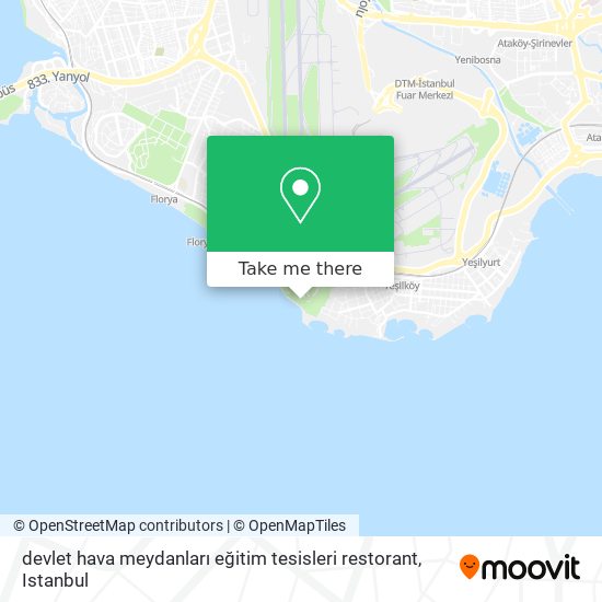 devlet hava meydanları eğitim tesisleri restorant map