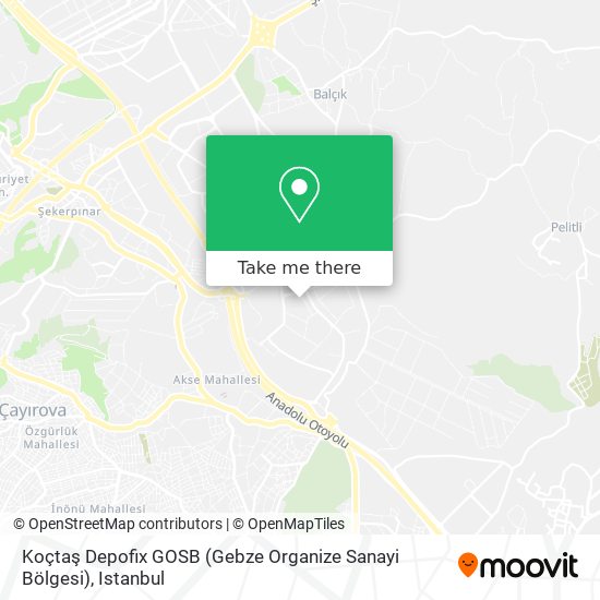 Koçtaş Depofix GOSB (Gebze Organize Sanayi Bölgesi) map