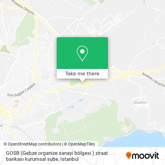 GOSB (Gebze organize sanayi bölgesi ) ziraat bankası kurumsal sube map