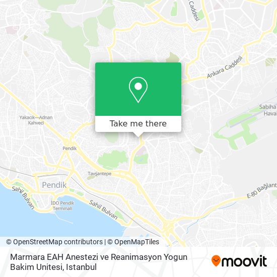 Marmara EAH Anestezi ve Reanimasyon Yogun Bakim Unitesi map
