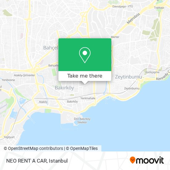 how to get to neo rent a car in bakirkoy by bus cable car train or metro