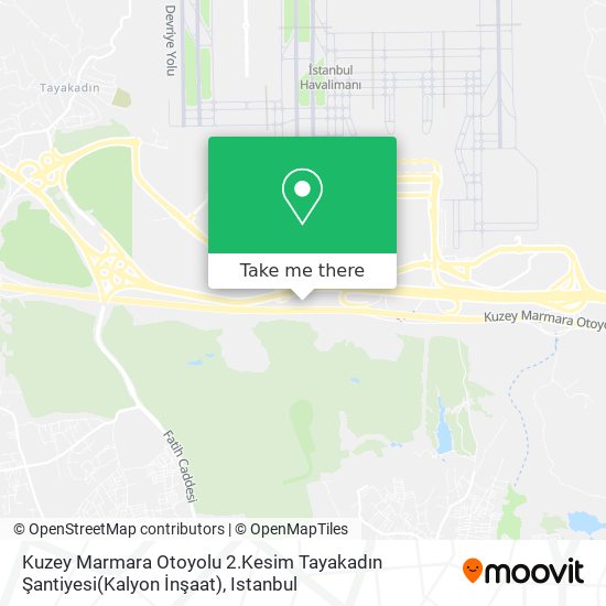 Kuzey Marmara Otoyolu 2.Kesim Tayakadın Şantiyesi(Kalyon İnşaat) map
