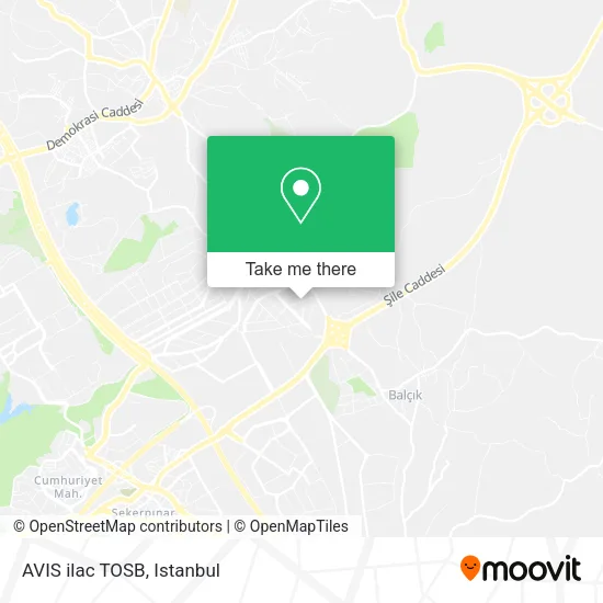 AVIS ilac TOSB map