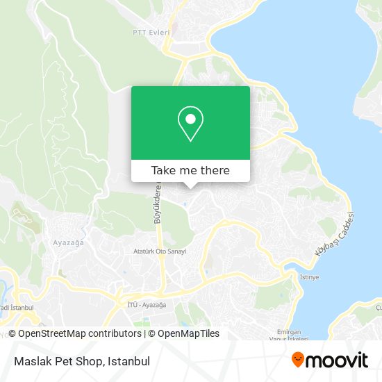 how to get to maslak pet shop in sariyer by bus metro or cable car