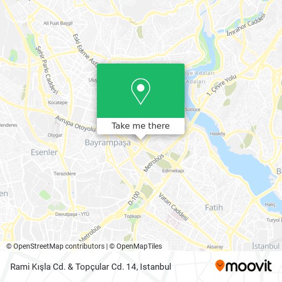 Rami Kışla Cd. & Topçular Cd. 14 map