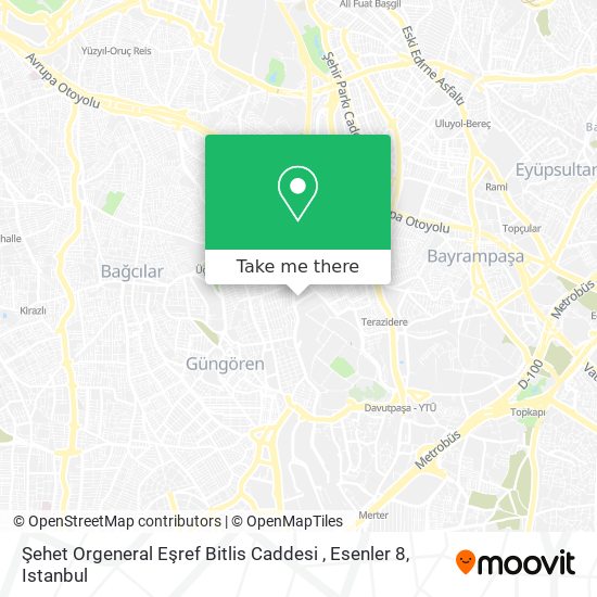 Şehet Orgeneral Eşref Bitlis Caddesi , Esenler 8 map