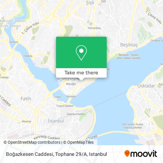 Boğazkesen Caddesi, Tophane 29 / A map