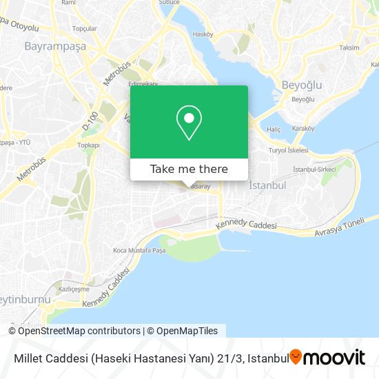 Millet Caddesi (Haseki Hastanesi Yanı) 21 / 3 map