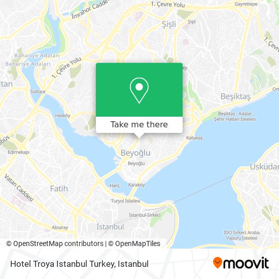 Hotel Troya Istanbul Turkey map