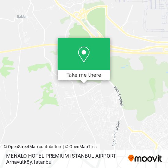 MENALO HOTEL PREMIUM ISTANBUL AIRPORT Arnavutköy map