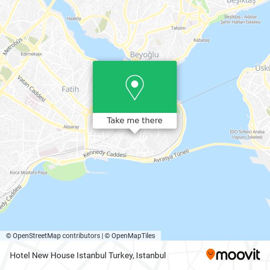 Hotel New House Istanbul Turkey map