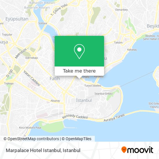 Marpalace Hotel Istanbul map