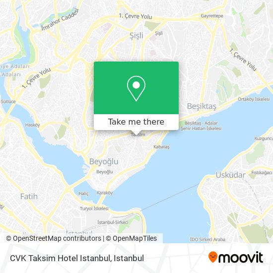 CVK Taksim Hotel Istanbul map