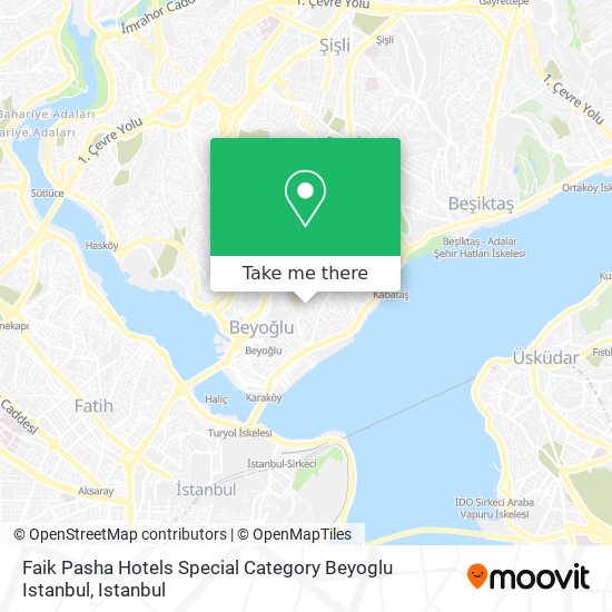 Faik Pasha Hotels Special Category Beyoglu Istanbul map