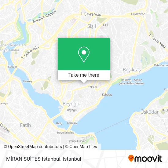 MİRAN SUİTES Istanbul map