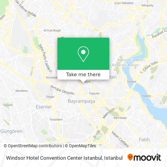 Windsor Hotel Convention Center Istanbul map