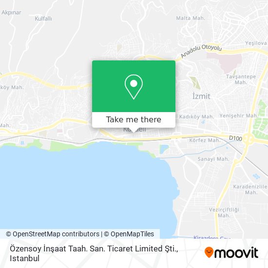 Özensoy İnşaat Taah. San. Ticaret Limited Şti. map