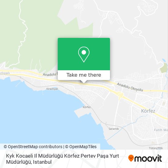 Kyk Kocaeli Il Müdürlüğü Körfez Pertev Paşa Yurt Müdürlüğü map
