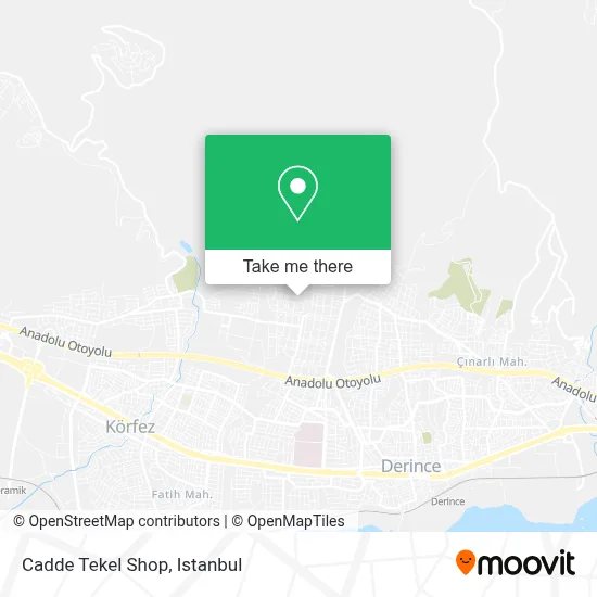 Cadde Tekel Shop map