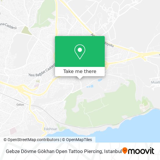 Gebze Dövme Gökhan Open Tattoo Piercing map